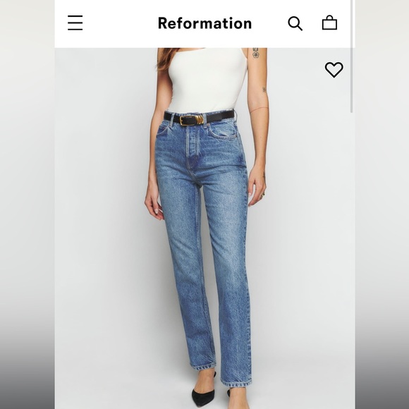 Reformation High Waisted, Cropped, Relax Fit Jeans Sz 29 - Picture 4 of 5